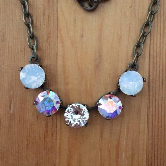 Aurora Borealis + Opal Crystal Necklace - Picture 2 of 16